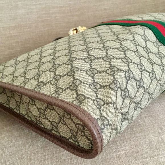 Authentic Gucci Rajah large tote bag brown monogram coated canvas - Picture 6 of 15